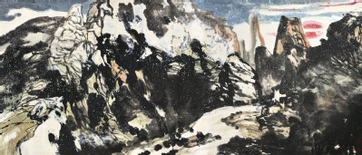 玉龙雪山 193×448cm 2011年 玉龙雪山 193×448cm 2011年